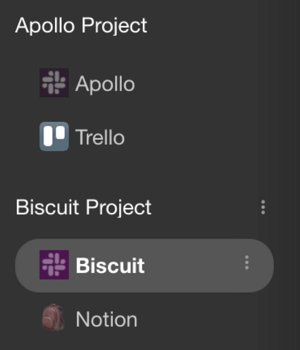 Multiple chat tools separated by project