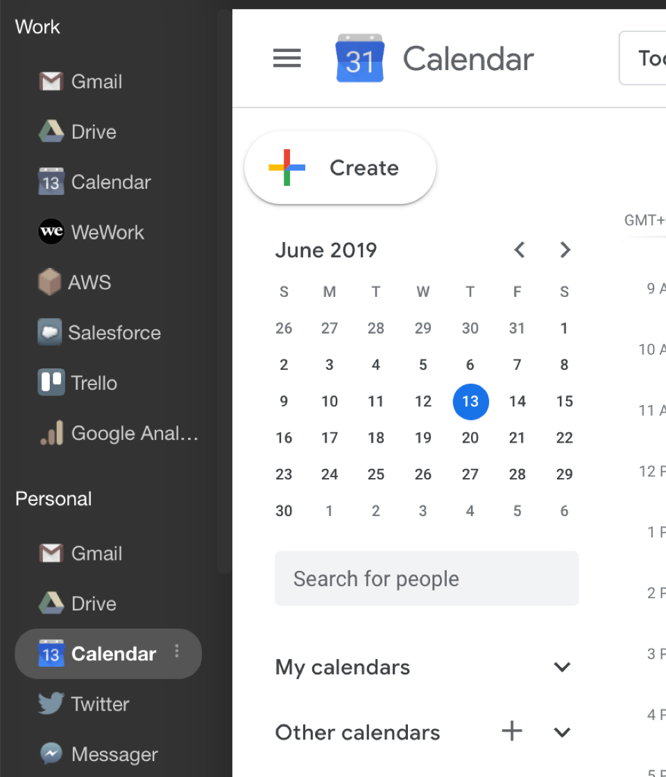 Separate work and personal accounts