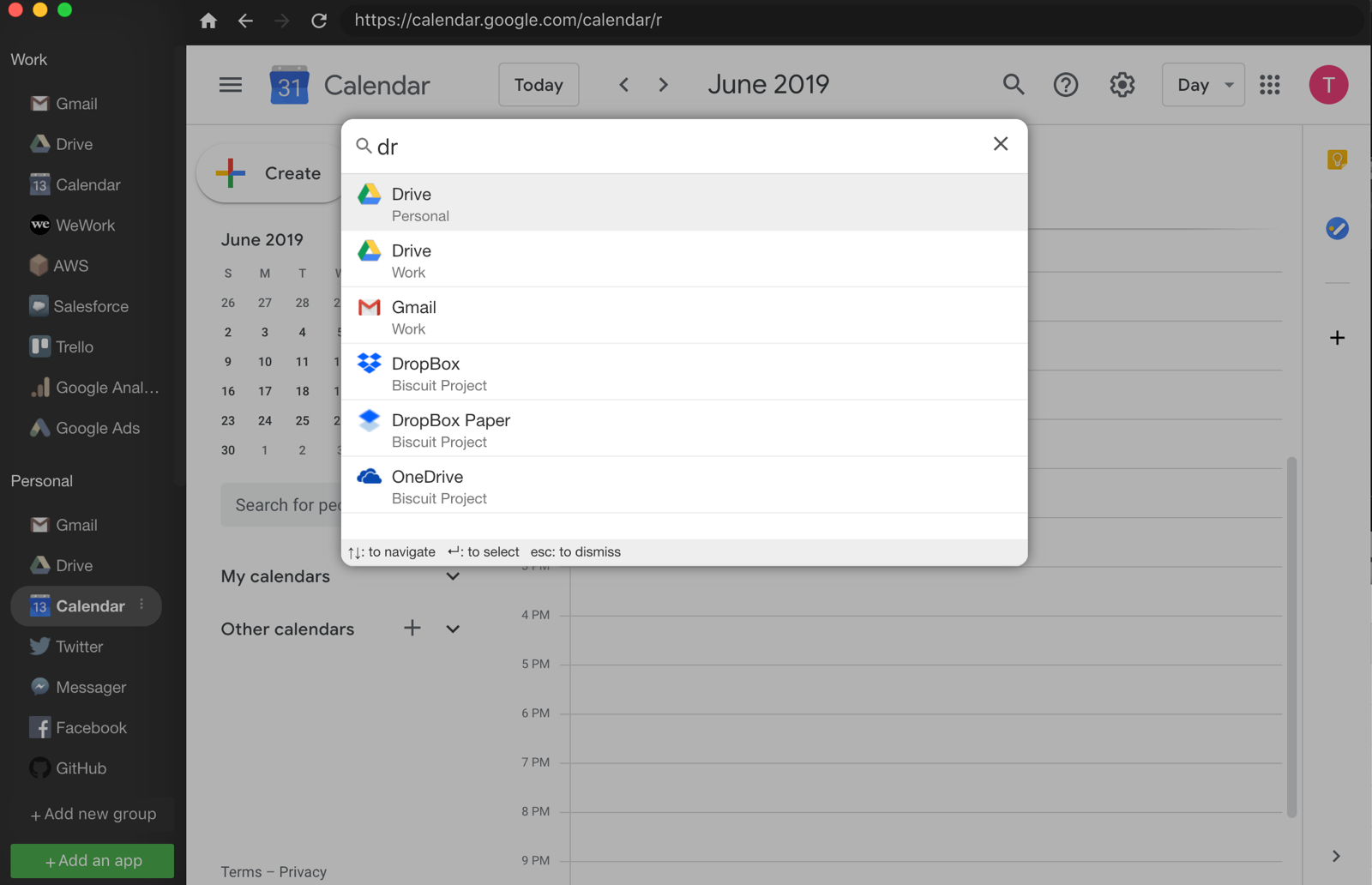 Biscuit browser interface