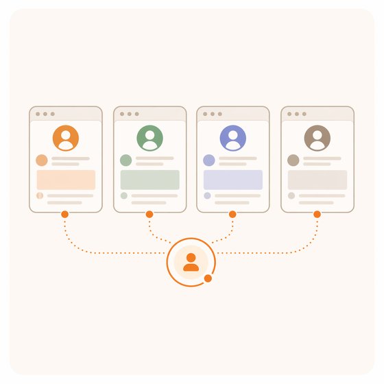 Manage multiple accounts side by side